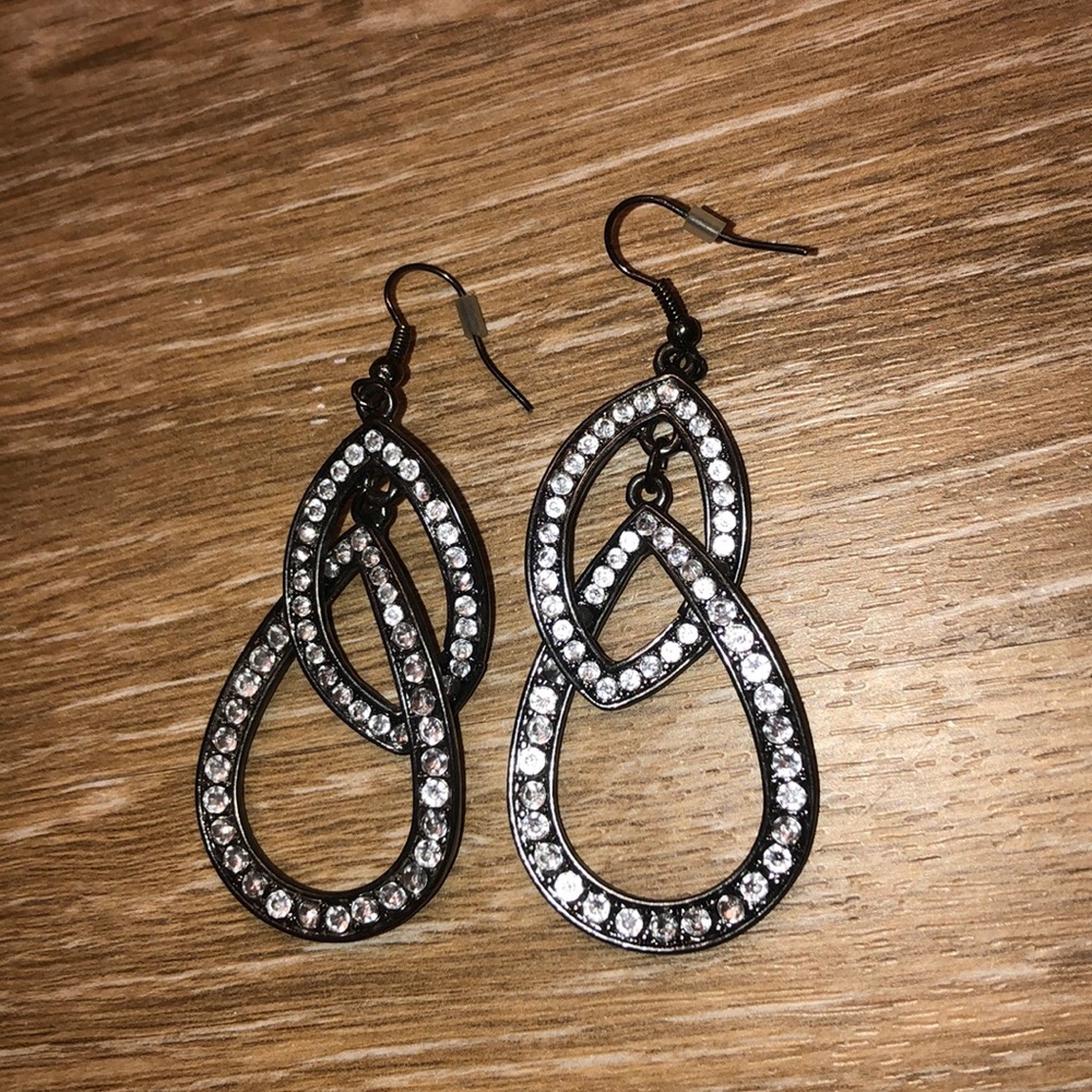 Gun metal earrings